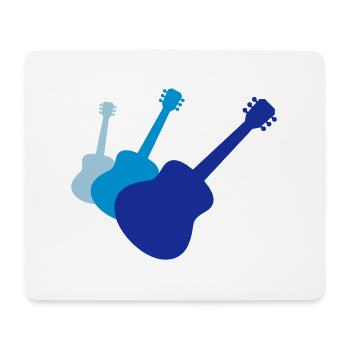 3 guitars guitar guitar play - Mouse Pad (horizontal) - white - Front