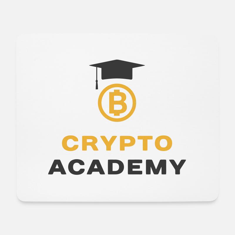 Bitcoin Crypto Academy Logo - Mousepad (Querformat) - Weiß