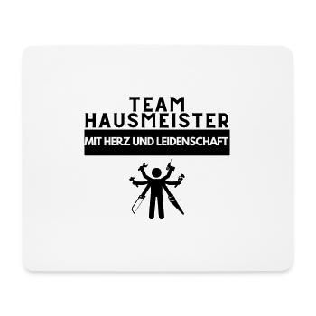 Team Hausmeister mit Herz und Leidenschaft - Mousepad (Querformat) - Weiß - Vorne