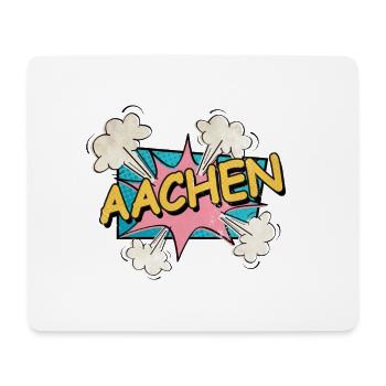Aachen Deutschland Stadt Schrift Pop Art Comic - Mousepad (Querformat) - Weiß - Vorne