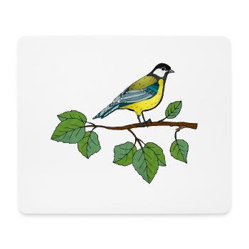 Oiseau - Tapis de souris (format paysage) - blanc - Devant