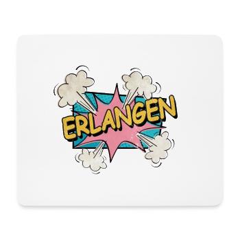 Erlangen Germany City Font Pop Art Comic - Mouse Pad (horizontal) - white - Front