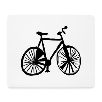 Bicycle Doodle Bicycles Cycling Vector 7 - Tapis de souris (format paysage) - blanc - Devant