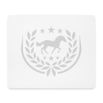 Star Horse Laurel Wreath Coat of Arms - Mouse Pad (horizontal) - white - Front