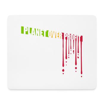 Planète sur le devis de profit - Tapis de souris (format paysage) - blanc - Devant