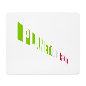 Planète sur le devis de profit - Tapis de souris (format paysage) - blanc - Devant