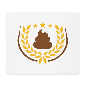 Scheiße Haufen Lorbeerkranz Sterne - Mousepad (Querformat) - Weiß - Vorne