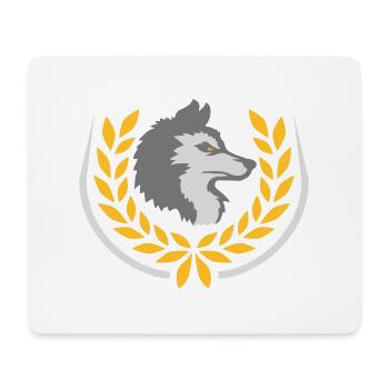 Laurel Wreath Bad Wolf Logo - Mouse Pad (horizontal) - white - Front