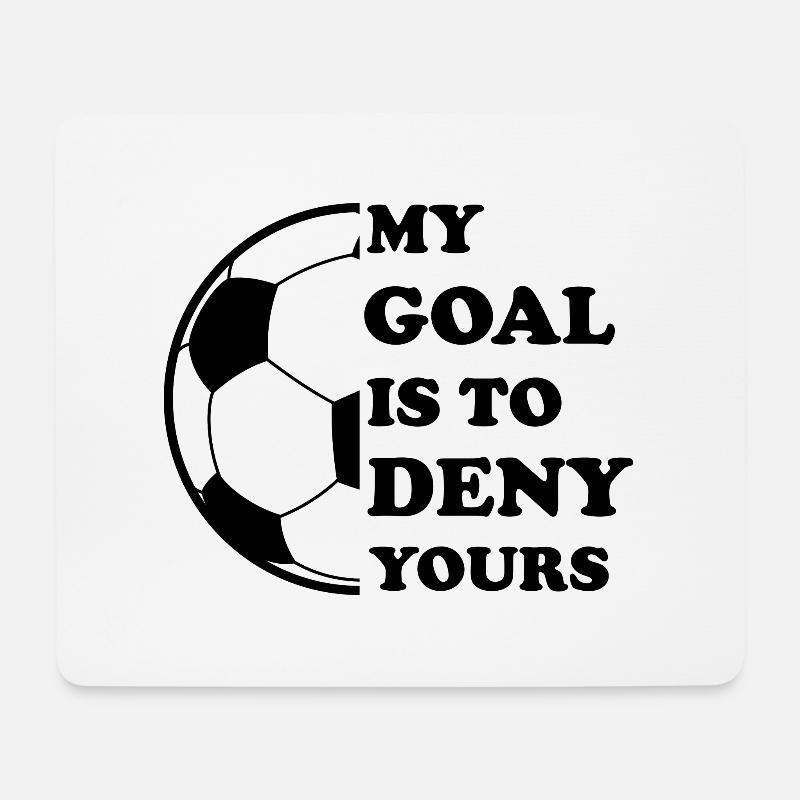 Fußball Soccer - Mousepad (Querformat) - Weiß
