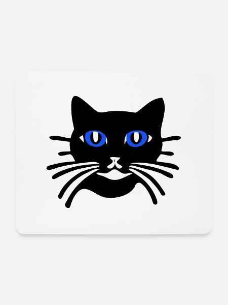 Katze cartoon (Farben personalisierbar) - Mousepad (Querformat) - Weiß