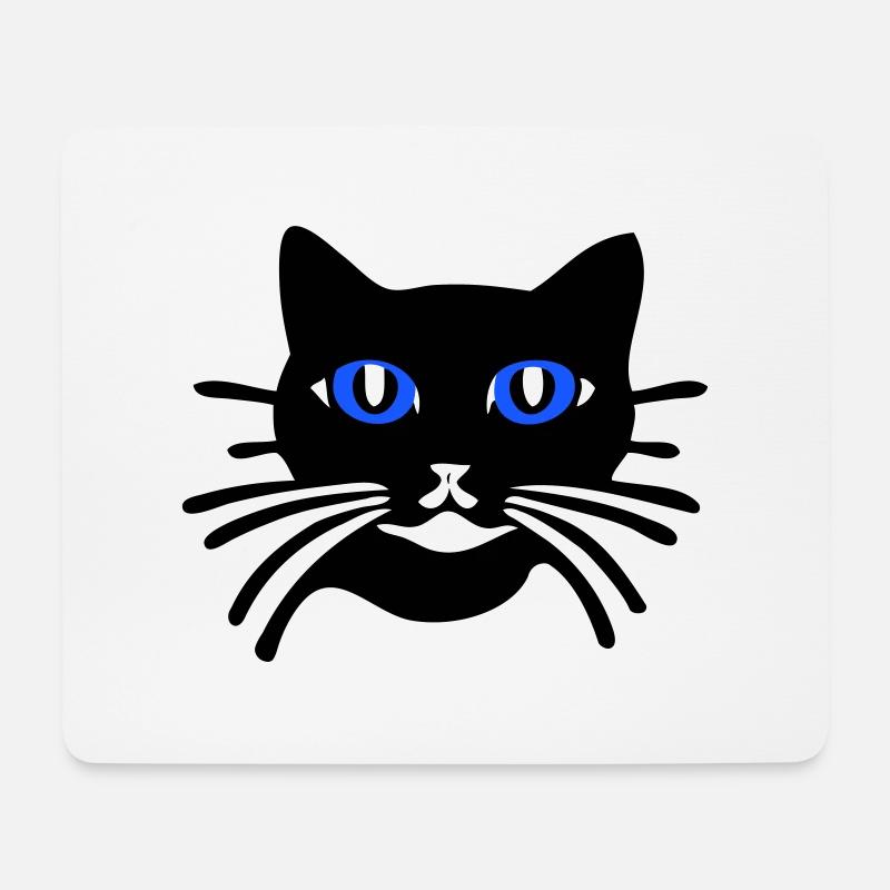 Katze cartoon (Farben personalisierbar) - Mousepad (Querformat) - Weiß