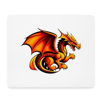 Dragon - Tapis de souris (format paysage) - blanc - Devant