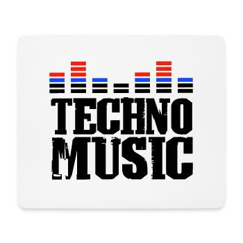 Techno Music - Mouse Pad (horizontal) - white - Front