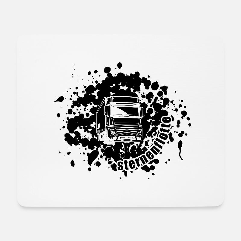 Sterrnenflotte schwarz - Mousepad (Querformat) - Weiß
