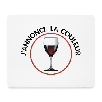 annonce couleur vin rouge alcool humour tenir tien - Tapis de souris (format paysage) - blanc - Devant