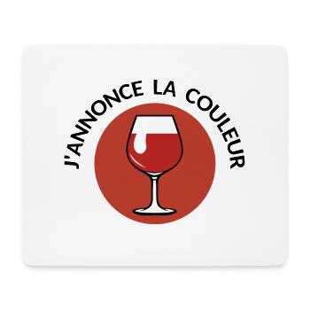 annonce couleur vin rouge alcool humour tenir t - Tapis de souris (format paysage) - blanc - Devant