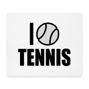 J’adore le tennis - Tapis de souris (format paysage) - blanc - Devant