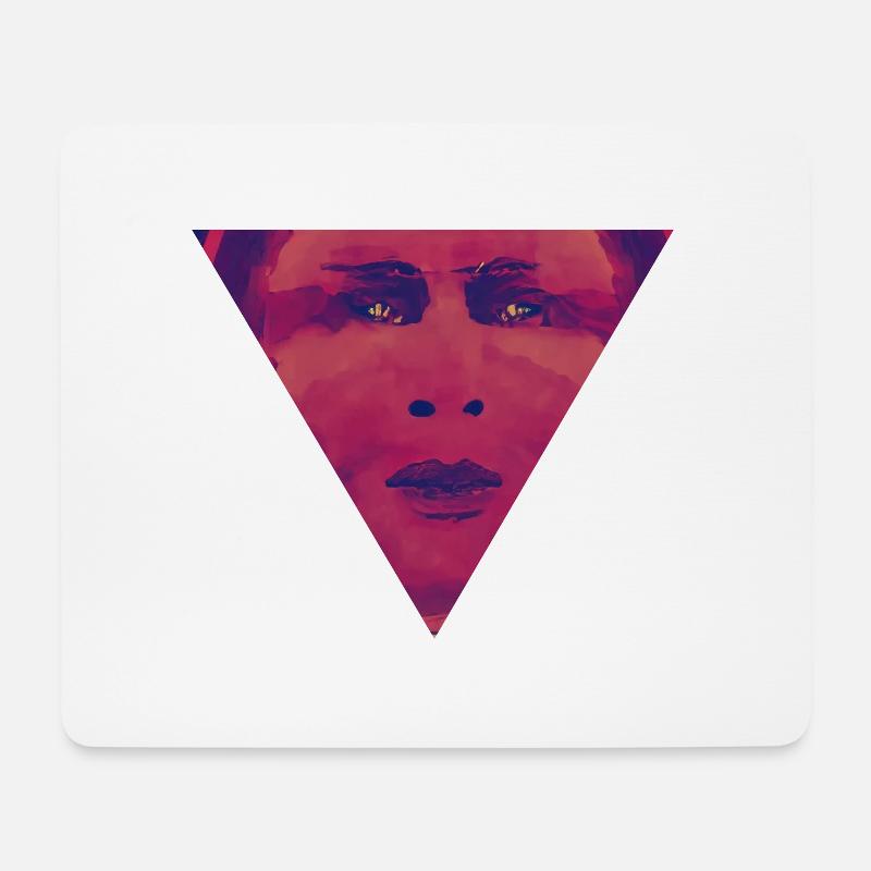 Red Face Illustration - Mousepad (Querformat) - Weiß