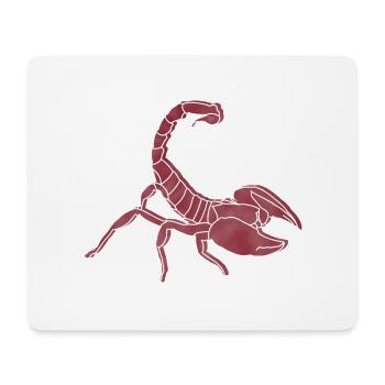 "Scorpion", boho line art design, series "Desert" - Mouse Pad (horizontal) - white - Front