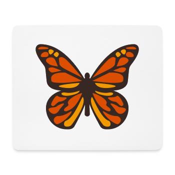 Papillon monarque - Tapis de souris (format paysage) - blanc - Devant