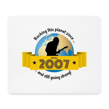 16. Geburtstag Rocking this planet since 10/2007 - Mouse Pad (horizontal) - white - Front
