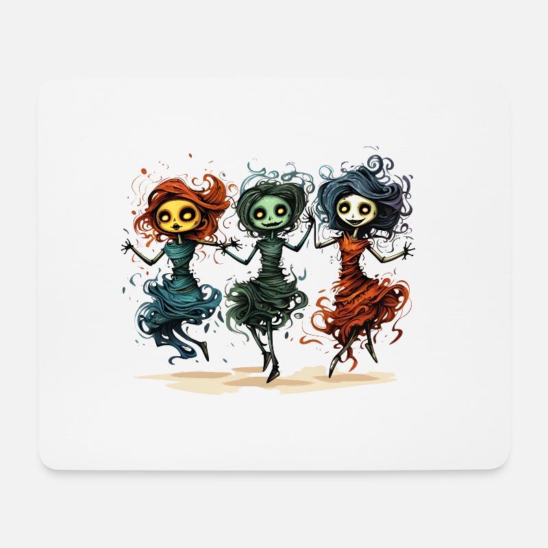 GHULE WOLLEN EINFACH NUR SPASS HABEN - Mousepad (Querformat) - Weiß