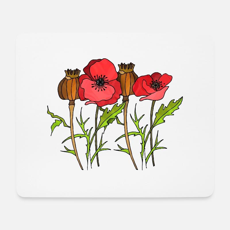 Blumen - Mousepad (Querformat) - Weiß