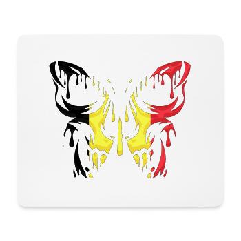 Belgique, pays, drapeau, états officiels, continent - Tapis de souris (format paysage) - blanc - Devant