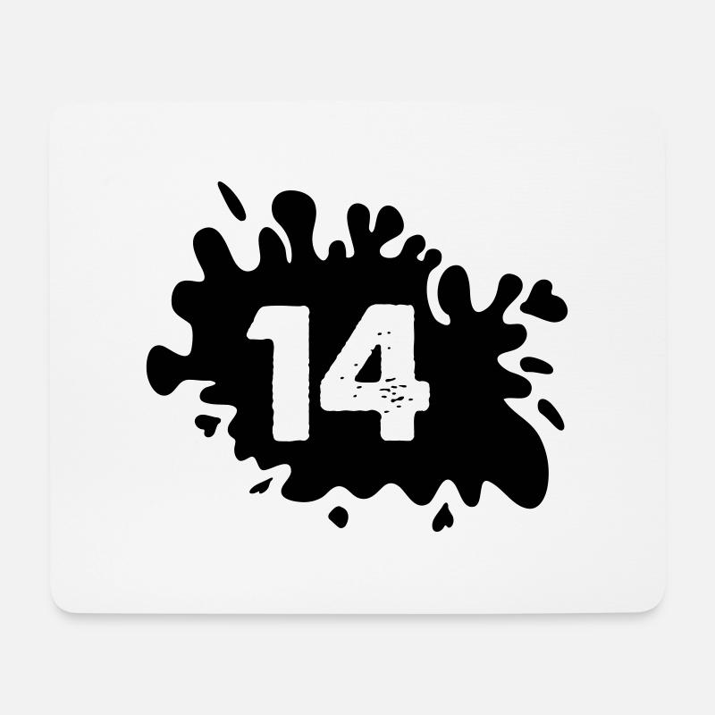 kleckse 14 - Mousepad (Querformat) - Weiß