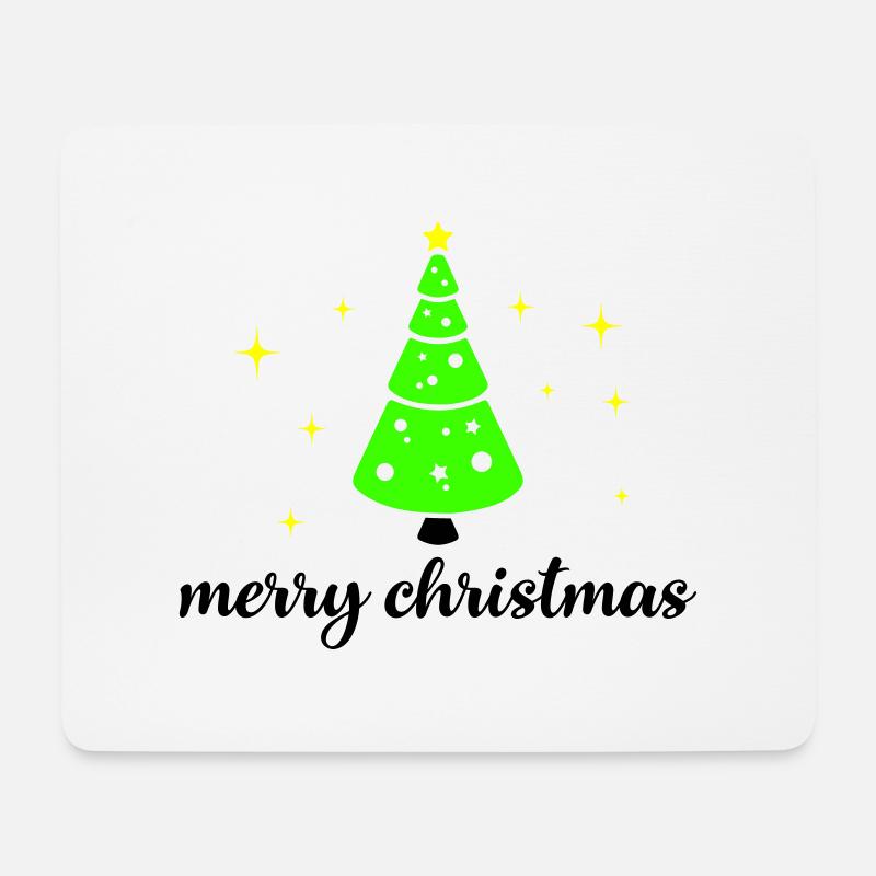 Christmas Tree Merry Christmas - Mouse Pad (horizontal) - white