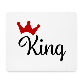 King with Crown - Mouse Pad (horizontal) - white - Front