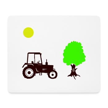 Tractor 1 - Mouse Pad (horizontal) - white - Front