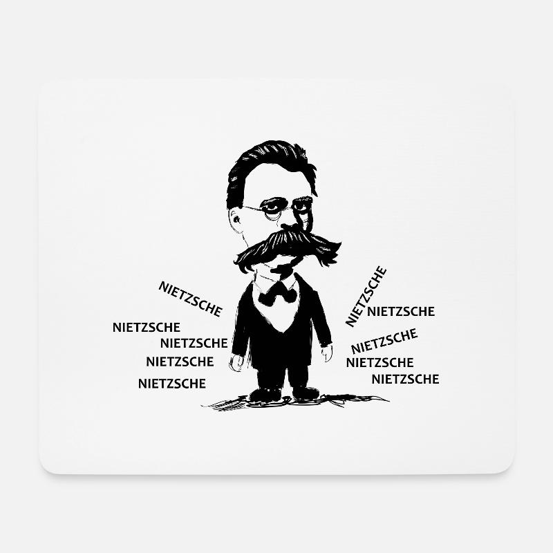 Nietzsche - Mouse Pad (horizontal) - white