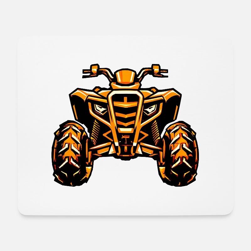 ATV Quad Offroad - Mousepad (Querformat) - Weiß