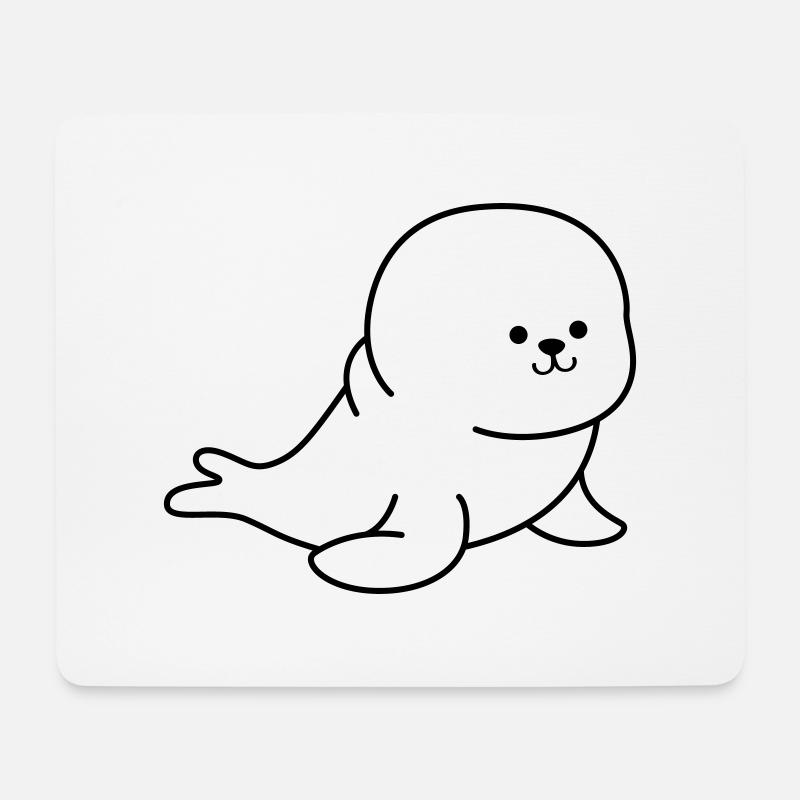 robbe - Mousepad (Querformat) - Weiß