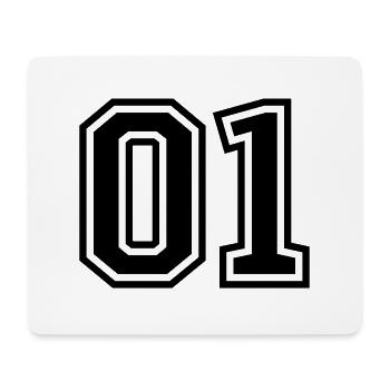 01 One Number - Mouse Pad (horizontal) - white - Front