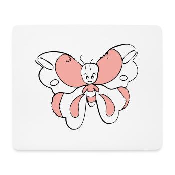 Papillon coloré > Graphique vectoriel - Tapis de souris (format paysage) - blanc - Devant