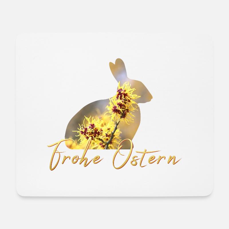 Frohe Ostern - Mousepad (Querformat) - Weiß