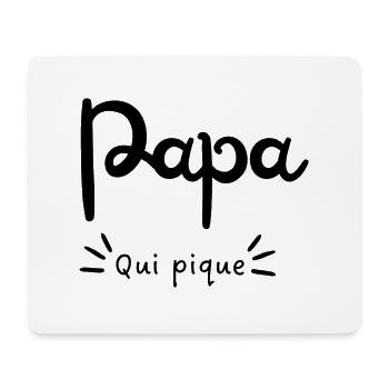 Papa qui pique - Tapis de souris (format paysage) - blanc - Devant