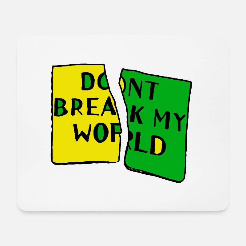 Von denen meine Welt kaputt macht - Mousepad (Querformat) - Weiß