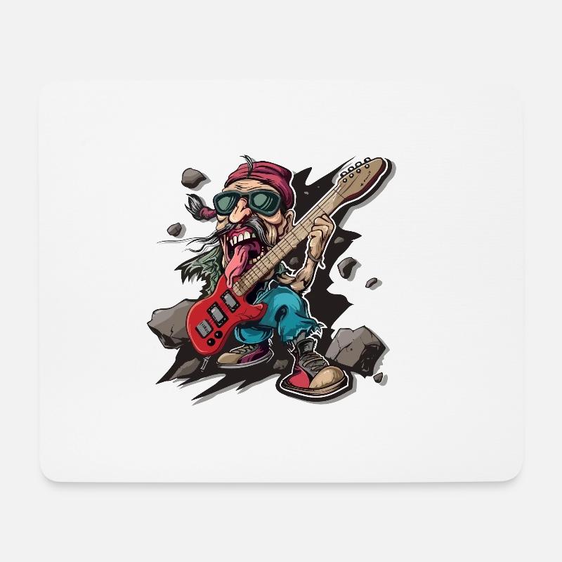 Rock - Rock and Roll - Mousepad (Querformat) - Weiß