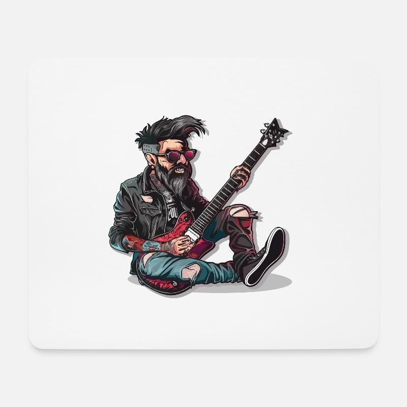 Rock - Rock and Roll - Mousepad (Querformat) - Weiß
