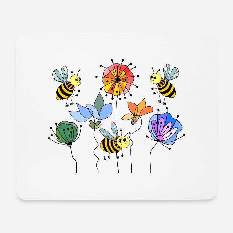 Insekten - Mousepad (Querformat) - Weiß