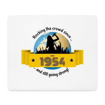 70th Birthday Rocking the crowd since 06/1954 - Mouse Pad (horizontal) - white - Front