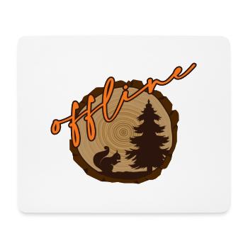 Waldbaden Wald shinrin yoku offline Waldbad - Mousepad (Querformat) - Weiß - Vorne