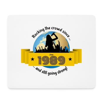 35. Anniversaire Secouer la foule depuis 06/1989 - Tapis de souris (format paysage) - blanc - Devant