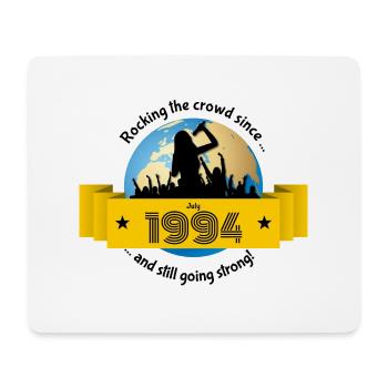 30. Geburtstag Rockt die Menge seit 07/1994 - Mousepad (Querformat) - Weiß - Vorne