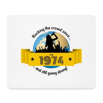 50. Geburtstag Rockt die Menge seit 07/1974 - Mousepad (Querformat) - Weiß - Vorne