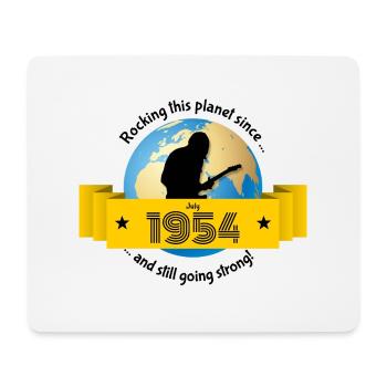 70. Geburtstag Rockt diesen Planeten seit 07/1954 - Mousepad (Querformat) - Weiß - Vorne