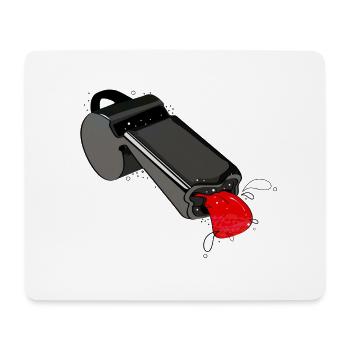 Coup d’envoi - Tapis de souris (format paysage) - blanc - Devant
